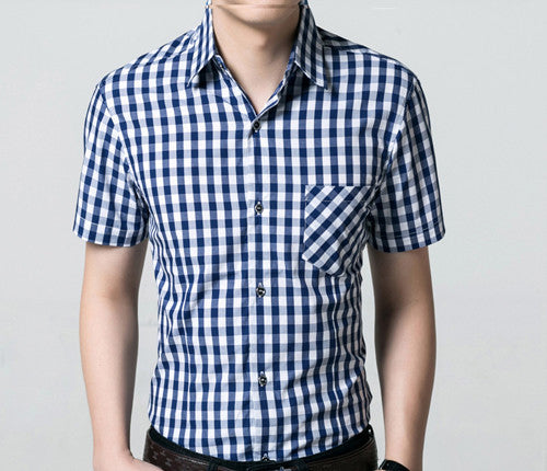Hot summer Men Short Sleeve Shirts Slim.
