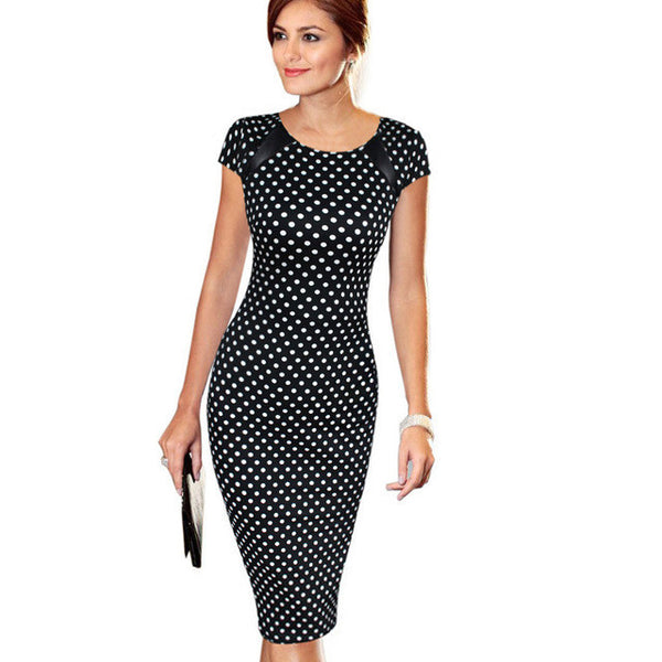 Women Dress Elegant Floral Print Work Business Casual Party .