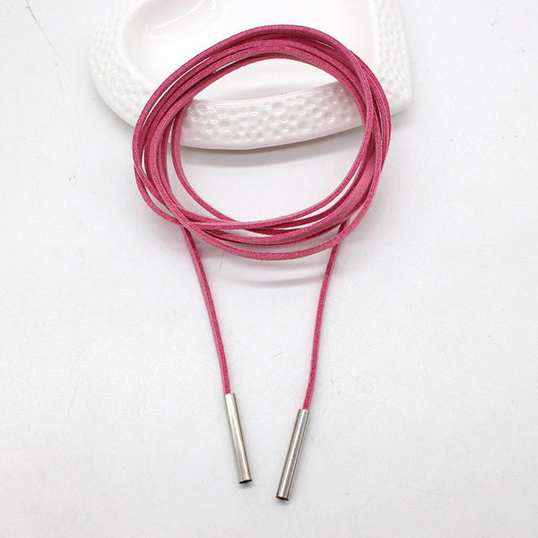 Luxury hollow Ethnic Choker Necklace Gothic Charm Long rope boho Black Leather.