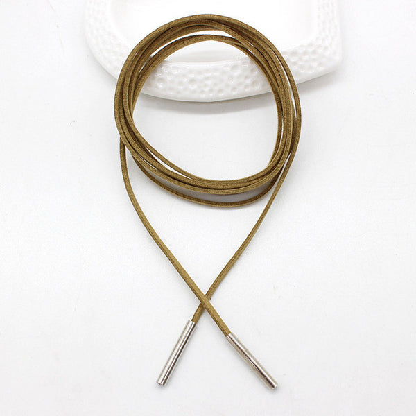 Luxury hollow Ethnic Choker Necklace Gothic Charm Long rope boho Black Leather.