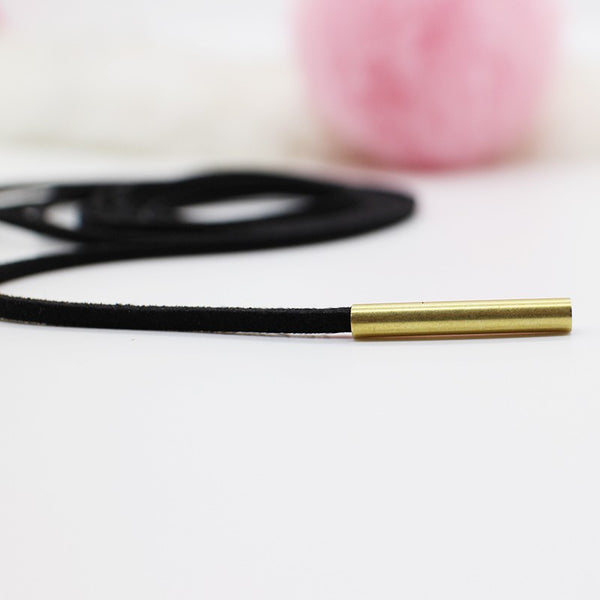 Luxury hollow Ethnic Choker Necklace Gothic Charm Long rope boho Black Leather.