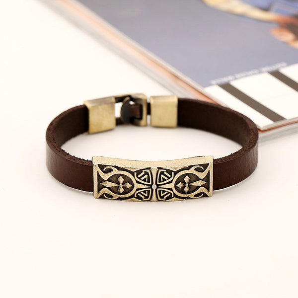 Male, femal Leather   Pulseira Masculina Braslet