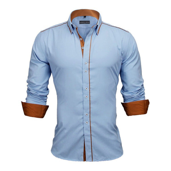 Men Dress Shirts Europe Size New Arrivals Stylish Slim Fit.