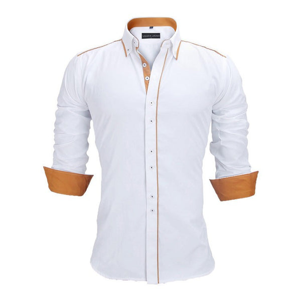 Men Dress Shirts Europe Size New Arrivals Stylish Slim Fit.
