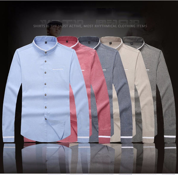 New Fashion Casual Men Shirt Long Sleeve