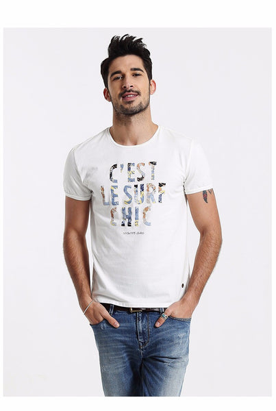 New Arrival Simwood Brand Clothing Men T-shirt Shortsleeved O-neck.