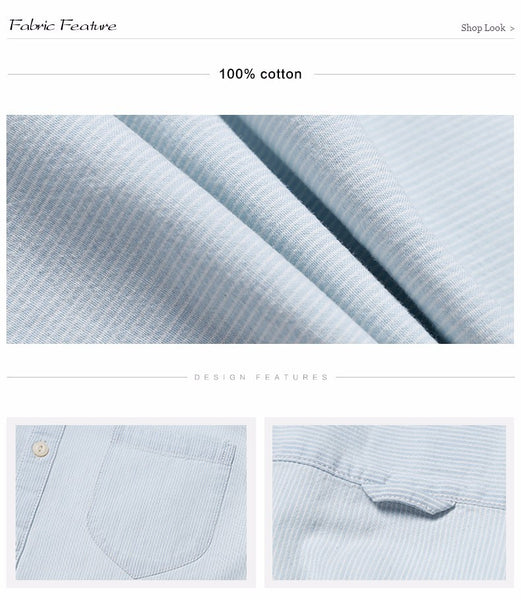 Summer Men Casual Shirts Short sleeved Denim Shirt.