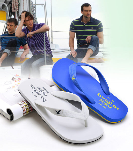 Men's TPR sole men beach flip flops high quality outdoor casual fashion sandals summer style new flat slippers
