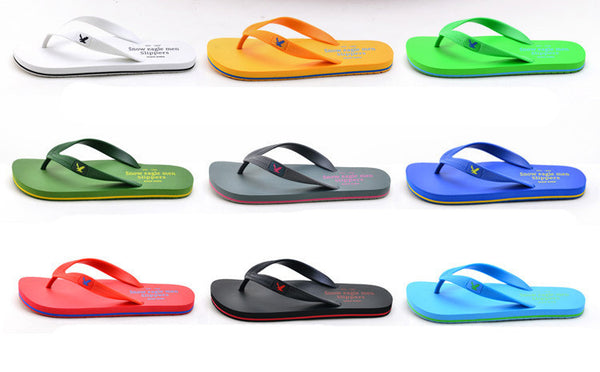 Men's TPR sole men beach flip flops high quality outdoor casual fashion sandals summer style new flat slippers