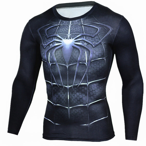 Winter Soldier Bucky Superman Anime 3D T Shirt Fitness Men Crossfit T-Shirt Long Sleeve Compression Shirt