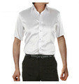 new brand summer style High quality silk short Sleeve men dress Shirts.