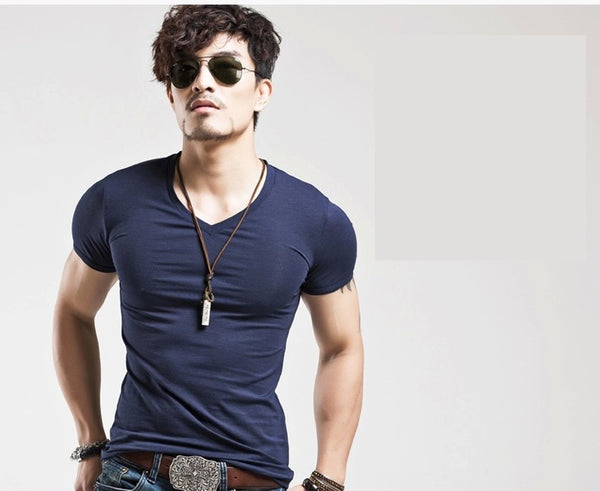 New arrival summer Fashion Casual short-sleeved men t-shirt.
