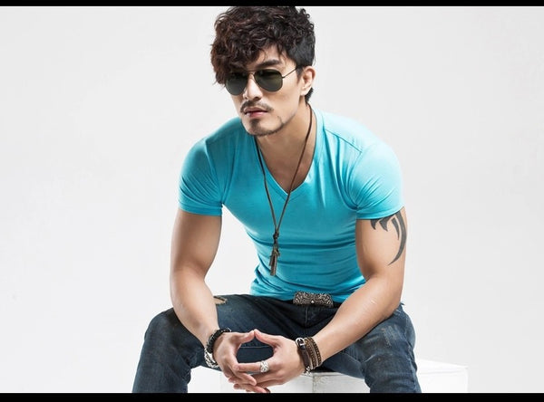New arrival summer Fashion Casual short-sleeved men t-shirt.