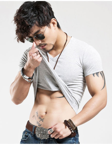 New arrival summer Fashion Casual short-sleeved men t-shirt.