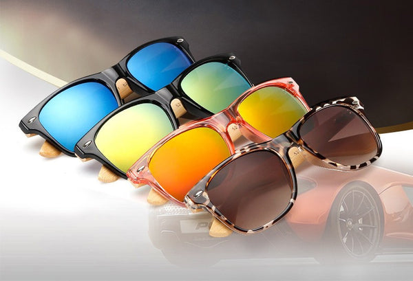 Ralferty Retro Wood Sunglasses Men Bamboo Sunglass Women Brand Design.