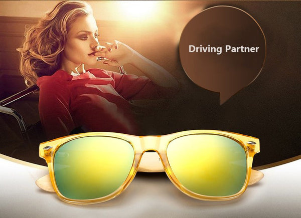 Ralferty Retro Wood Sunglasses Men Bamboo Sunglass Women Brand Design.
