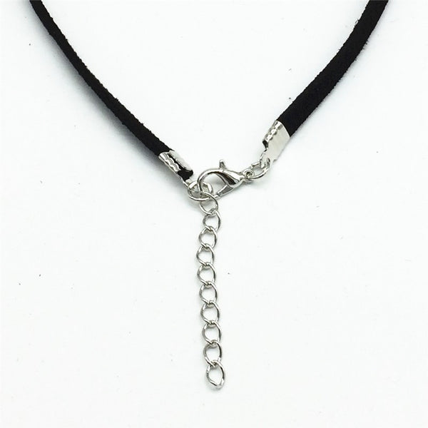 Hot new torques Bijoux Plain Black Velvet Ribbon crystal choker.