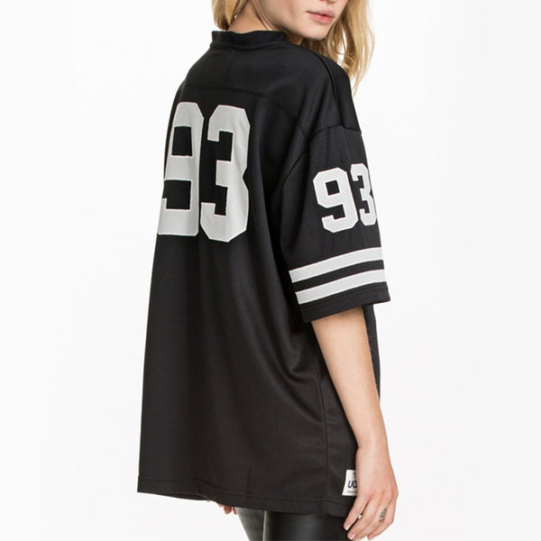 Summer New Fashion Casual V-Neck Letter Print Tees Boyfriend Style Loose Women T-shirt