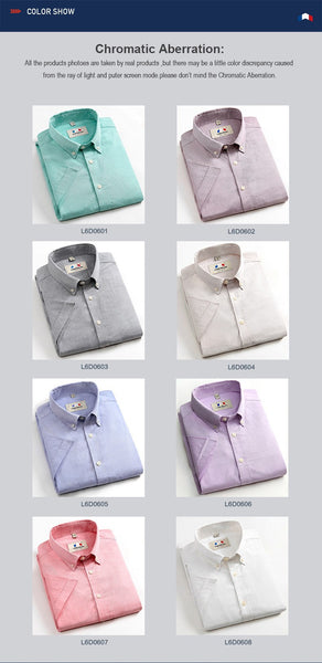 Langmeng 100% cotton men shirt short sleeve casual shirts.