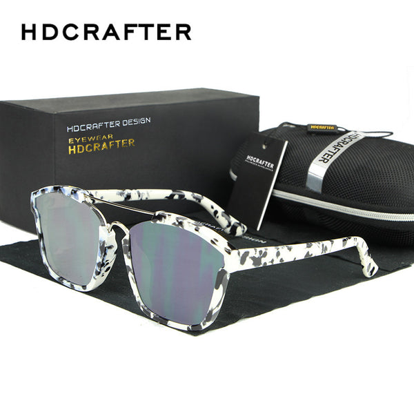 HDCRAFTER Brand Unisex Retro metal frame Sunglasses.