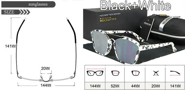 HDCRAFTER Brand Unisex Retro metal frame Sunglasses.