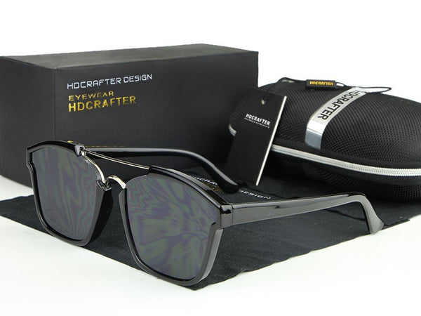 HDCRAFTER Brand Unisex Retro metal frame Sunglasses.