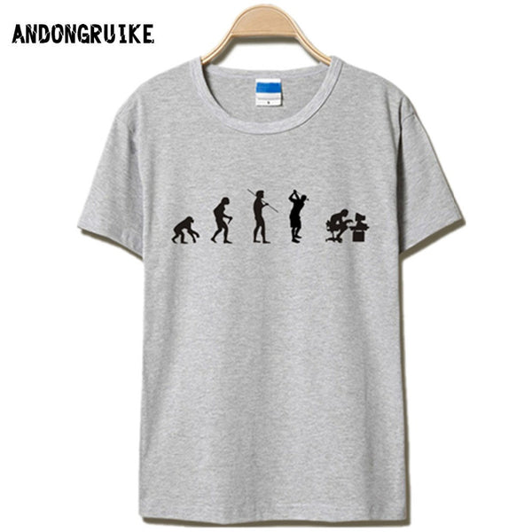 Evolution of the T-shirt Men Casual Short Sleeve T-Shirt O Neck Cotton.
