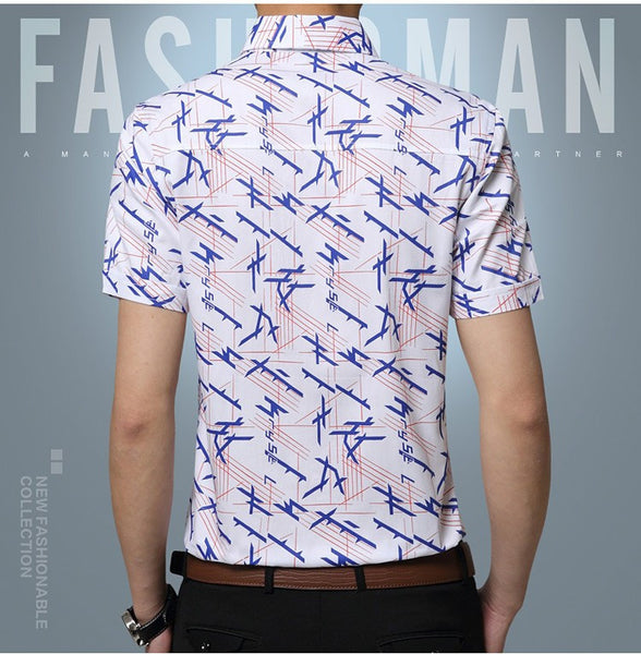 Men Shirts 2017 New Brand Turn-down Collar Slim Fit Mens.