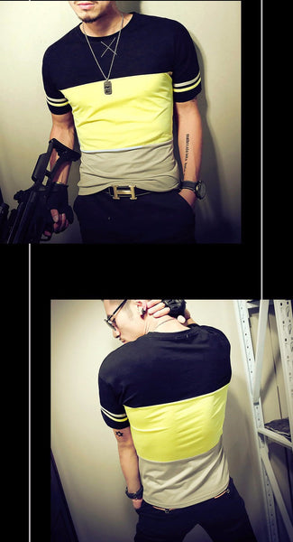 Summer T shirt O-Neck Cotton Men T shirt  Slim Fit Short-sleeve.