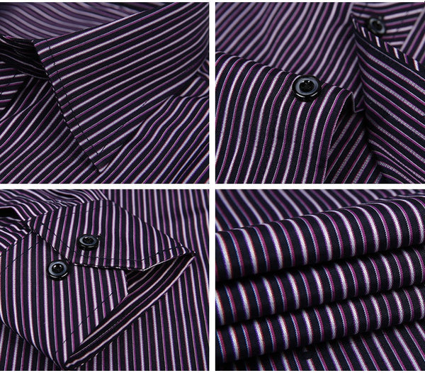 Men Shirt  2017 Striped Shirt Men Brand Business Casual Long Sleeve.