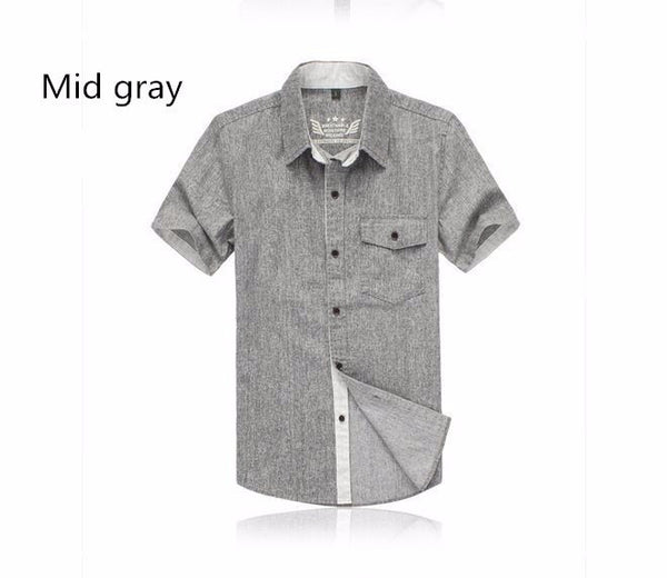 new arrival summer style linen Shirts men.